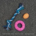 3-teiliges Kauspielzeug-Set für Hunde mit Baumwollseil, rosa Gummiring und Eierspielzeug - Neues 3-Teiliges Set / Dreiteiliges Set