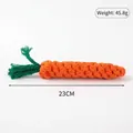 Vista dettagliata del gioco in corda di cotone carota, lunghezza 23 cm e peso 45,8 g - Carota