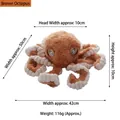 Jouet en peluche poulpe marron pour chien avec dimensions de longueur et de largeur - Poulpe marron