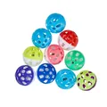 Bunte Kunststoff Gitter Katzenspielzeug Bälle mit inneren Glocken 10er Set für Kätzchen - Kunststoff-Glockenball