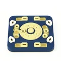Jouet puzzle interactif bleu et crème pour chien, pour une alimentation lente - Plateau à Friandises Carré / Emballage en boîte / Bleu