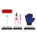 Komplettes Haustier-Pflegeset mit Zupfbürste, Krallenschneider-Set und Massagehandschuh - Katzenpflege-Waschset A1