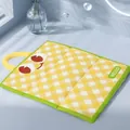 Alfombra refrescante de cuadros verde y amarillo para perros y gatos, manta de verano - Cuadros Big Eye Amarillo y Verde (Doble Cara Impermeable)