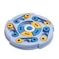 Jouet puzzle pour chien bleu et jaune pour manger lentement et stimuler le mental. - Plateau à Friandises Cyclone Sonore / Emballage en boîte / Bleu