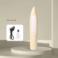 Light yellow rechargeable professional pet paw hair trimmer includes USB cable and oil - Rechargeable Model / Yellow