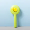 Professional green pet grooming brush with lemon-shaped button for efficient hair removal - Bag Packaging / Green Orange Style