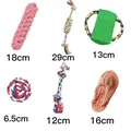 Robustes Set aus Baumwollseil-Hundespielzeug in verschiedenen Größen für kleine Hunde. - 6-Teiliges Set 4 / Zufällige Farbe