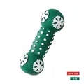 Grünes hantelförmiges Weihnachts-Hundespielzeug mit weißen Schneeflocken-Mustern - Schneeflocken-Knochen-Form / Grün
