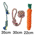3er-Set robuste Baumwollseil-Hundespielzeuge in 35cm, 30cm und 22cm Länge - 3-Teiliges Set 1 / Zufällige Farbe