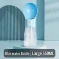 Blaue tragbare Hundewasserflasche für Reisen, auslaufsicher mit großem 550ml Fassungsvermögen - Große Wasserflasche / 550ml / Blau