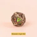 Pelota de cascabel con palos de Silvervine para limpieza dental de gatos - Bola de Matatabi Pequeña