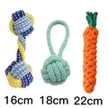 Langlebiges Baumwollseil-Hundekauspielzeug-Set in drei verschiedenen Größen - 3-Teiliges Set 2 / Zufällige Farbe