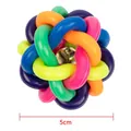 Buntes 5 cm TPR-Gummi-Glockenball-Spielzeug für Welpen zum Zahnen und interaktiven Spielen - 5cm / Bunter Glockenball