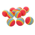 Bunte Regenbogen-Streifen EVA-Schaumstoffbälle für Katzen zum Spielen und Jagen Spielzeug - EVA Regenbogenball (10er Pack) / 10 Stück/Packung (3.5cm)