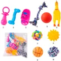 10-teiliges Hundespielzeug-Set mit Quietsch-Huhn, Baumwollseilen und Welpen-Kauspielzeug - Preiswerter Welpen-Stil / 10-teiliges Set