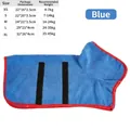 Peignoir absorbant pour chien à séchage rapide bleu, serviette pour grands chiens - S [Convient aux animaux de 7-14kg] / Bleu
