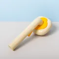 Yellow flower pet deshedding massage brush with cream wood grain handle for cats - Bag Packaging / Apricot Yellow Persimmon Style