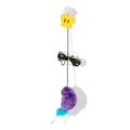 Giocattolo interattivo sospeso per gatti con ventosa e uccellino di peluche viola da interno - Topo Appeso (Viola)