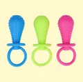 Giocattoli da masticare in TPR per cani a forma di ciuccio, in blu, verde e rosa - Piccolo Ciuccio TPR / 8cm / Colorato