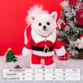 Small dog Christmas Santa Claus costume outfit with detailed measurement size chart - XS / Upright Transformation Outfit (With Christmas Hat) / Red