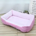 Weiches rosa Haustierbett mit Noppenplüsch für kleine Hunde und Katzen, warm und gemütlich - Rosa