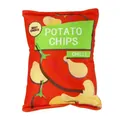 Plush potato chip bag dog toy with squeaker and crinkle paper - Chilli Flavor