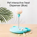 Jouet interactif bleu pour chien avec base à ressort et boule transparente de friandises. - Balle de Fuite Oscillante / Style Standard - Bleu