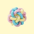Palla intrecciata in TPR colorato per cani con campanello interno per piccoli animali - Palla con Campanello Colorata Macaron Sonora / 5.50cm