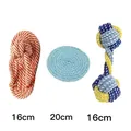 3-teiliges Set aus bunten Baumwollseil-Hundespielzeugen in verschiedenen Größen - 3-Teiliges Set 10 / Zufällige Farbe