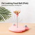 Distributeur de croquettes rose interactif pour animaux avec ressort et base rotative - Balle de Fuite Oscillante / Style Standard - Rose