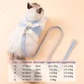 Harnais et laisse en dentelle bleu clair pour petits chiens et chats, tailles XS à XL - XS / Bleu