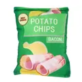 Bacon flavor plush potato chip squeaky toy for pets in green - Beef Roll