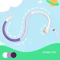 Purple and white cotton catnip rope toy for kittens to grind teeth and play happily. - 70cm / Stunning Purple