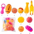 10-teiliges haltbares Hundespielzeug-Set aus Latex zum Zahnen und für interaktives Spiel - Beliebter Quietsch-Stil / 10-teiliges Set