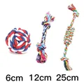 Langlebiges buntes Baumwollseil-Hundespielzeug-Set mit drei verschiedenen Größen - 3-Teiliges Set 12 / Zufällige Farbe