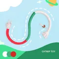 Durable cotton rope cat toy with catnip and gall fruit bead for teething - 70cm / Traffic Light
