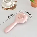 Pink cartoon bear pet grooming brush for cats with one-click deshedding feature - Cartoon Bear Style (JY-CWS-2408071) / OPP Bag / Pink