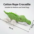 Langlebiges Plüsch Krokodil Hundespielzeug mit Baumwollseil für kleine mittlere Hunde - Krokodilform / 30x20cm