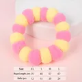 Collier de boules de poils rose et jaune fait main pour chats et petits chiens accessoire - XS / Rose Jaune