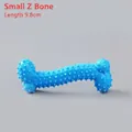 Blauer Stachelknochen Kauspielzeug für kleine Hunde, langlebiges Gummispielzeug, 9,8 cm - Z-Knochen Stil (20220826xjwj) / 9.8cm / Zufällige Farbe