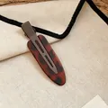 Stylische nahtlose Haarspange aus Acryl mit Leopardenmuster für Damen in Braun und Schwarz - Braun
