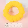 Collier artisanal pour chiens et chats avec boules en peluche jaunes et guide des tailles - XS / Jaune