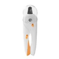 Professional white pet nail clipper with built-in LED light and safety guard for dogs and cats. - Color Box Packaging / White