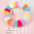 Collier de boules de poils colorées fait main pour chiens et chats, accessoire arc-en-ciel - Arc-en-ciel