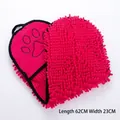 Guante de aseo para mascotas de chenilla rosa absorbente para perros y gatos 62x23cm - Engrosado / Rojo