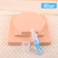Blue syringe-style pet medicine feeder for dogs and cats with soft silicone tip accessory - Blue