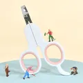 Creative display of white and pink pet nail clipper with LED light for cats and dogs - Color Box Packaging / Pink