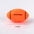 Jouet ballon de rugby sonore orange de 9,5 cm pour petits chiens et chats résistant aux morsures - Ballon de rugby