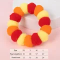 Collier coloré en pompons pour chiens et chats, disponible en plusieurs tailles - Rouge Jaune Orange