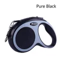 Durable 5M automatic retractable dog leash for small dogs in black color variant - Solid Color / 5M / Black